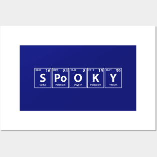 Spooky (S-Po-O-K-Y) Periodic Elements Spelling Posters and Art